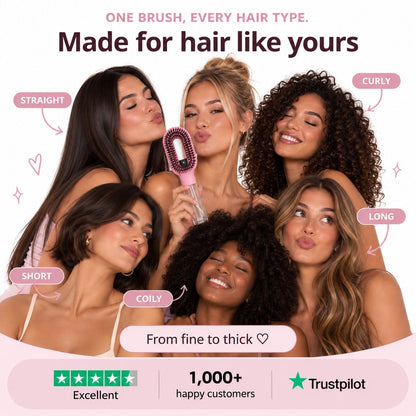 MistGlow™ Spray Hairbrush.