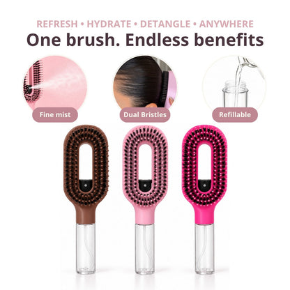 MistGlow™ Spray Hairbrush.